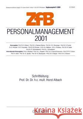 Personalmanagement 2001 Horst Albach 9783409118019 Gabler Verlag
