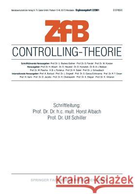 Controlling-Theorie Horst Albach Ulf Schiller 9783409118330 Gabler Verlag