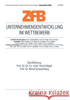 Unternehmensentwicklung Im Wettbewerb Albach, Horst 9783409119962 Gabler Verlag