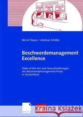 Beschwerdemanagement Excellence Bernd Stauss Andreas Sc Andreas Scholer 9783409123839