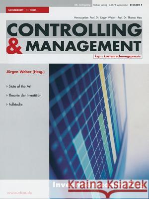 Investitionscontrolling J. Rgen Weber Jurgen Weber 9783409126786