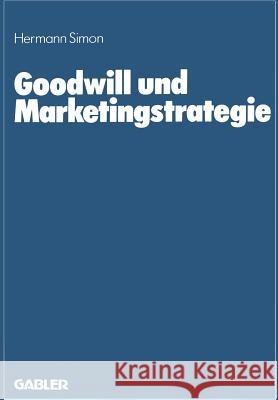 Goodwill Und Marketingstrategie Simon, Hermann 9783409136037