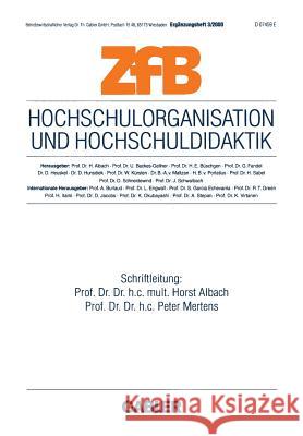 Hochschulorganisation Und Hochschuldidaktik Albach, Horst 9783409139601 Gabler Verlag