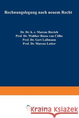 Rechnungslegung Nach Neuem Recht Bierich, Marcus 9783409190718 Gabler Verlag