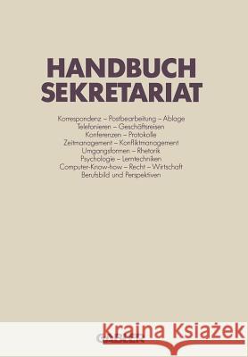 Handbuch Sekretariat Na Na 9783409199278 Gabler Verlag