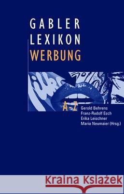 Gabler Lexikon Werbung Gerold Behrens Franz-Rudolf Esch Erika Leischner 9783409199636