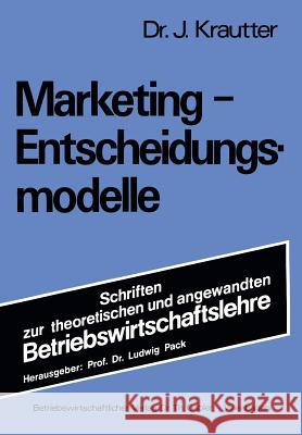 Marketing-Entscheidungsmodelle Jochenglish Krater Jochen Krautter 9783409363020 Betriebswirtschaftlicher Verlag Gabler