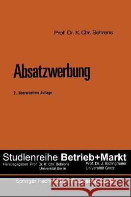 Absatzwerbung Karl Christian Behrens 9783409366724