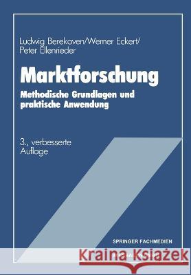 Marktforschung Ludwig Berekoven Werner Eckert Peter Ellenrieder 9783409369848 Gabler Verlag