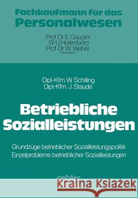 Betriebliche Sozialleistungen Walter Schilling 9783409383813