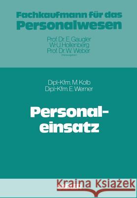 Personaleinsatz Meinulf Kolb   9783409385213 Gabler Verlag