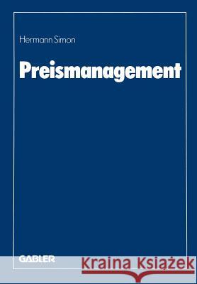 Preismanagement Hermann Simon 9783409691413 Gabler Verlag