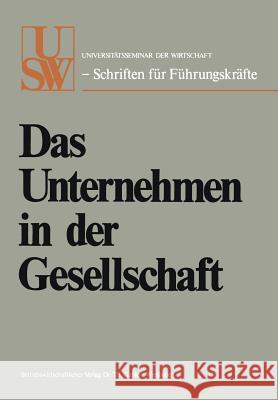 Das Unternehmen in Der Gesellschaft Na Na 9783409873611 Betriebswirtschaftlicher Verlag Gabler