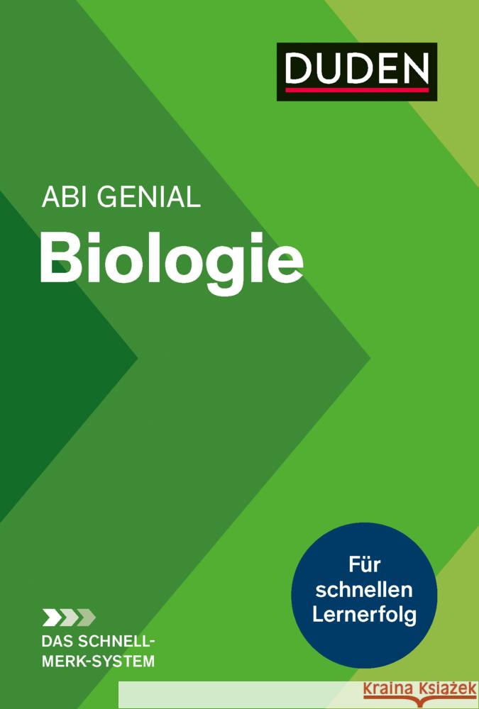 Abi genial Biologie: Das Schnell-Merk-System Probst, Wilfried, Klonk, Sabine 9783411707355 Duden