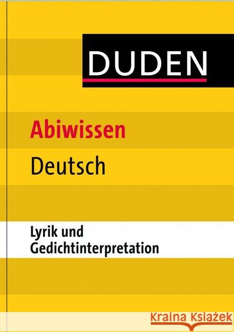 Lyrik und Gedichtinterpretation Becker, Frank Schlitt, Christine  9783411740710