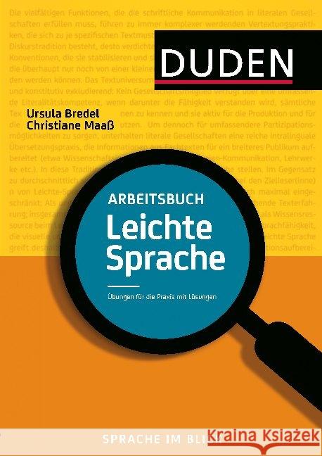 Arbeitsbuch Leichte Sprache : Übungen für die Praxis mit Lösungen Bredel, Ursula; Maaß, Christiane 9783411756179