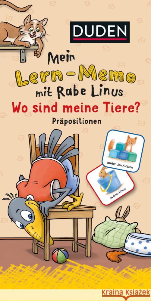 Mein Lern-Memo mit Rabe Linus - Wo sind meine Tiere? VE/3 Raab, Dorothee 9783411770601