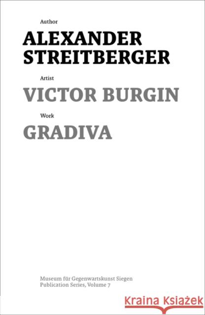 Victor Burgin : Gradiva Alexander Streitberger 9783422980587
