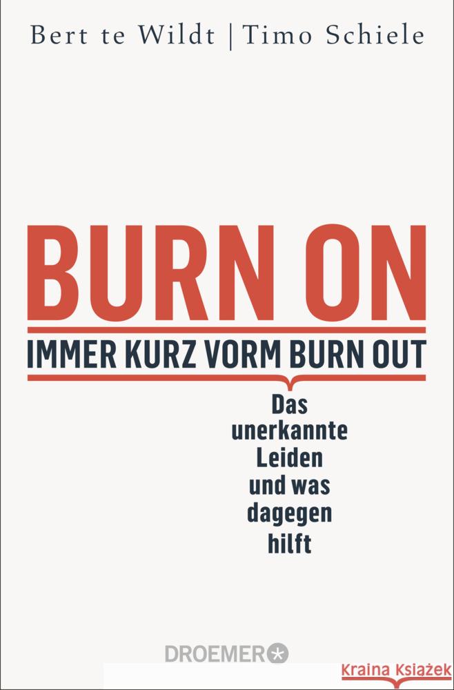 Burn On: Immer kurz vorm Burn Out te Wildt, Bert, Schiele, Timo 9783426302798