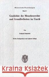 Geschichte Der Menschenrechte Und Grundfreiheiten Im Umriss Oestreich, Gerhard 9783428020928 Duncker & Humblot