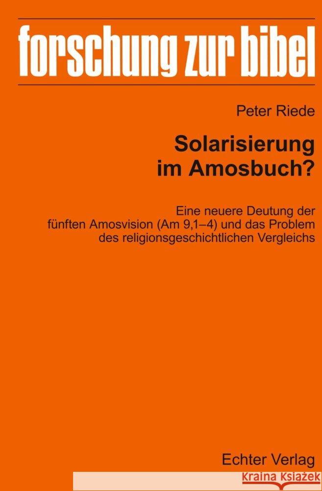 Solarisierung im Amosbuch? Riede, Peter 9783429058685 Echter