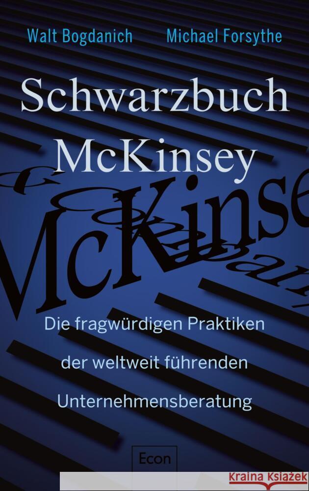 Schwarzbuch McKinsey Bogdanich, Walt, Forsythe, Michael 9783430210355