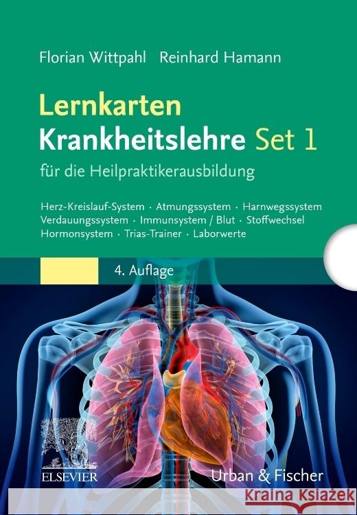 Lernkarten Krankheitslehre Set 1 für die Heilpraktikerausbildung Wittpahl, Florian, Hamann, Reinhard 9783437585937