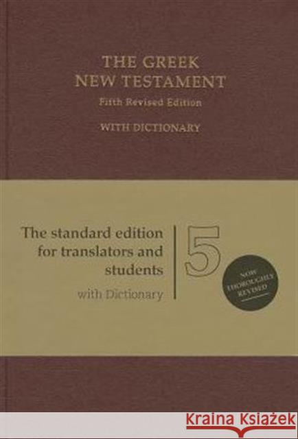 Greek New Testament-FL German Bible Society 9783438051172