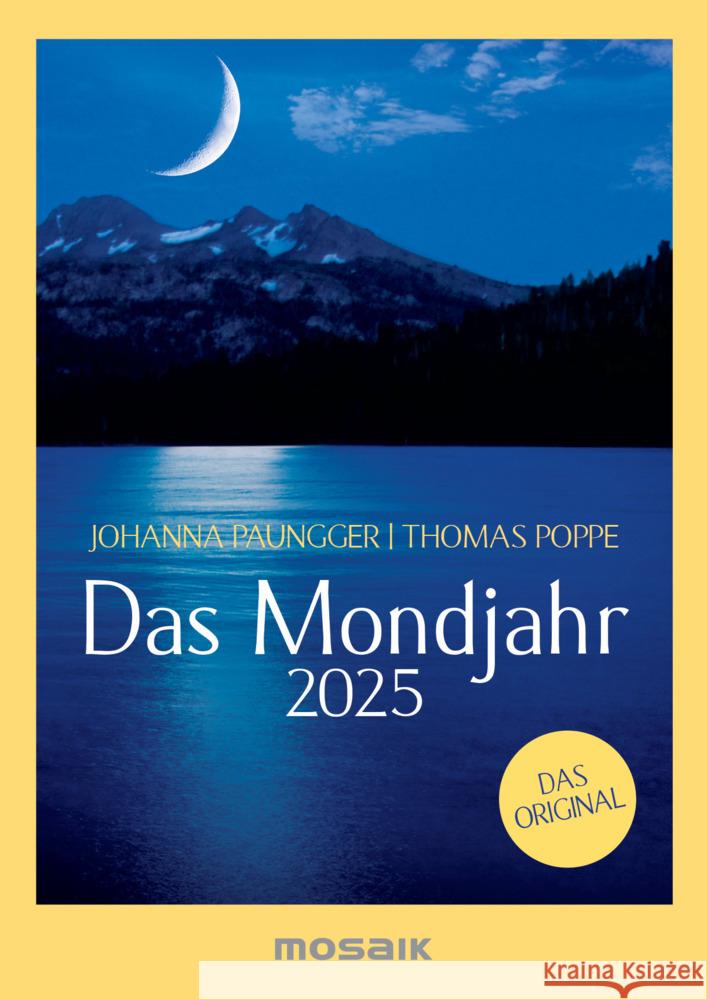 Das Mondjahr 2025 - s/w Taschenkalender Paungger, Johanna, Poppe, Thomas 9783442319831 Mosaik