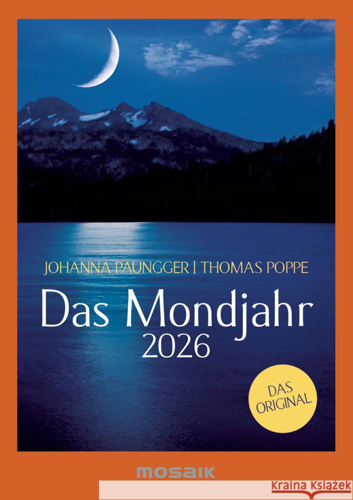 Das Mondjahr 2026 - s/w Taschenkalender Paungger, Johanna, Poppe, Thomas 9783442395255 Mosaik