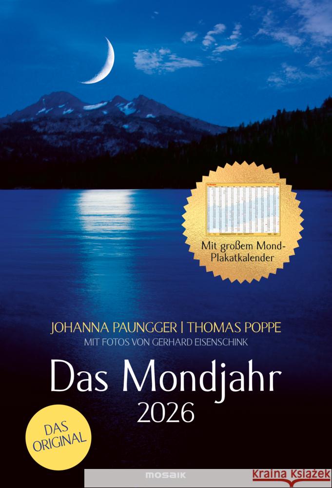 Das Mondjahr 2026 - Wand-Spiralkalender Paungger, Johanna, Poppe, Thomas 9783442395279 Mosaik