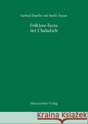 Folklore-Texte Der Chaladsch Doerfer, Gerhard 9783447034845 Harrassowitz