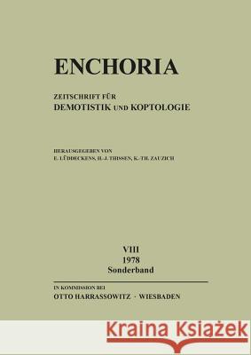 Enchoria 8 Sonderband Luddeckens, Erich 9783447099936