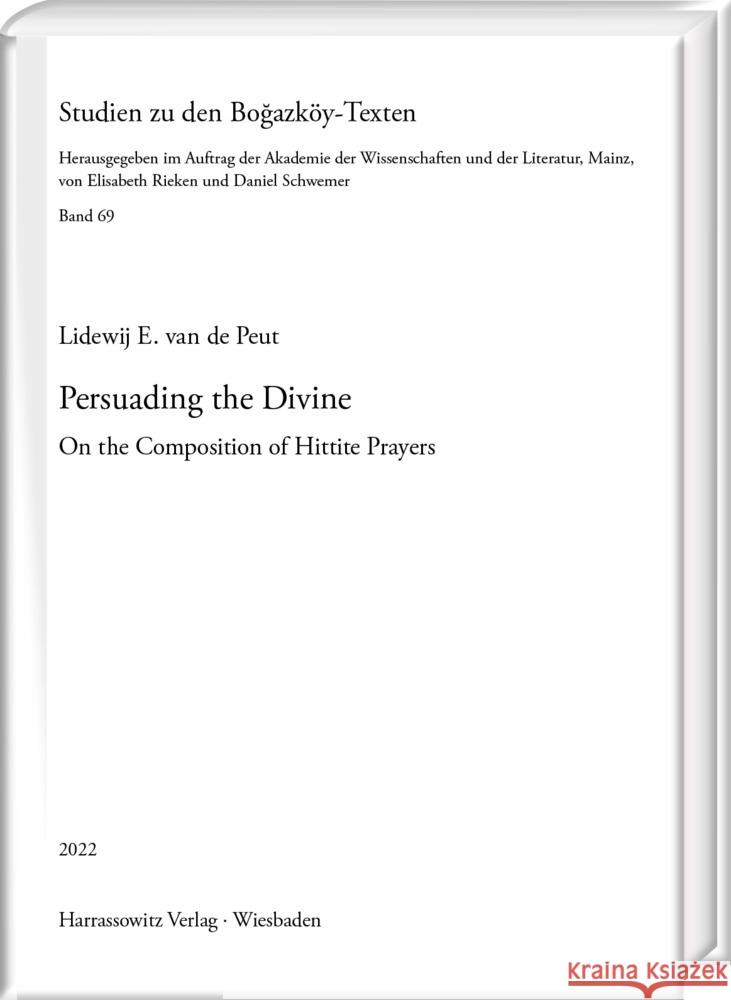 Persuading the Divine van de Peut, Lidewij E. 9783447119498 Harrassowitz