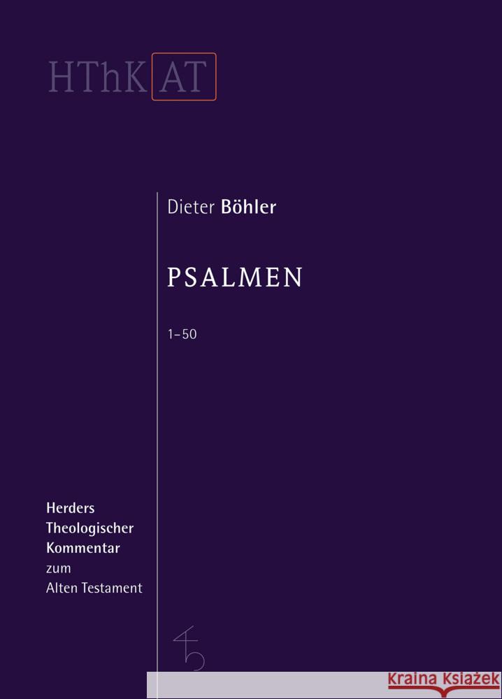 Psalmen 1 - 50 Dieter Bohler 9783451268250