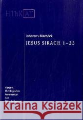 Jesus Sirach 1 - 23 Marböck, Johannes Zenger, Erich  9783451268328 Herder, Freiburg