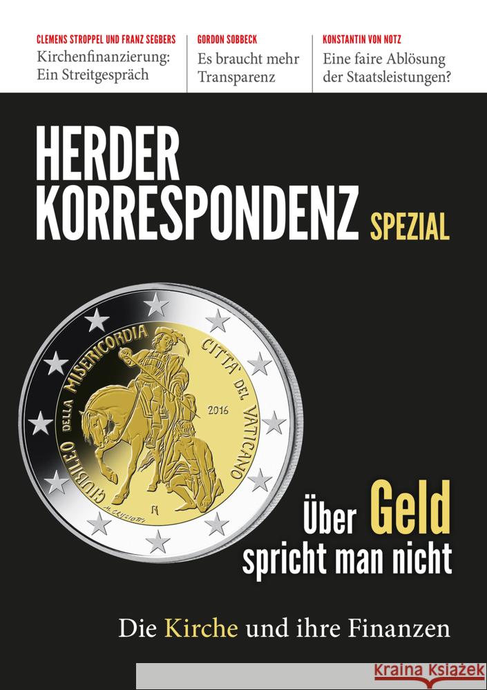 Über Geld spricht man nicht Herder Korrespondenz, Stroppel, Clemens, Segbers, Franz 9783451274343