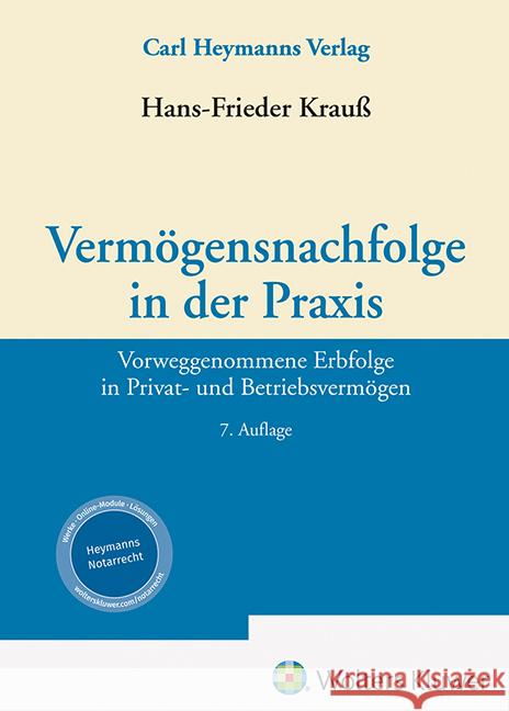 Vermögensnachfolge in der Praxis Krauß, Hans-Frieder 9783452303455