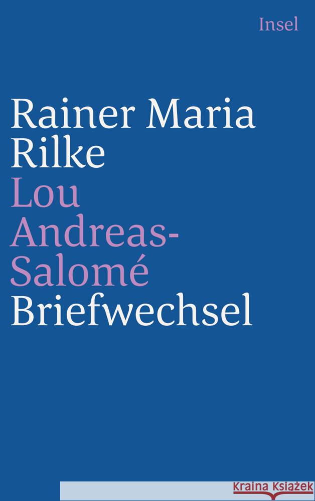 Briefwechsel Andreas-Salomé, Lou, Rilke, Rainer Maria 9783458244325 Insel Verlag