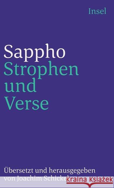 Strophen und Verse Sappho   9783458320098