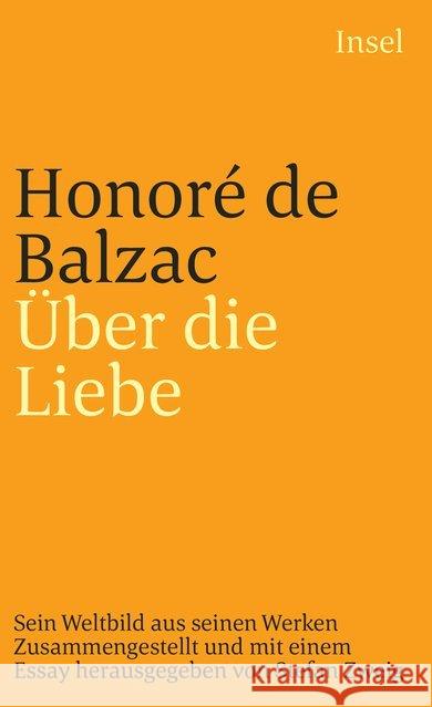 Über die Liebe Balzac, Honoré de 9783458324157 Insel Verlag