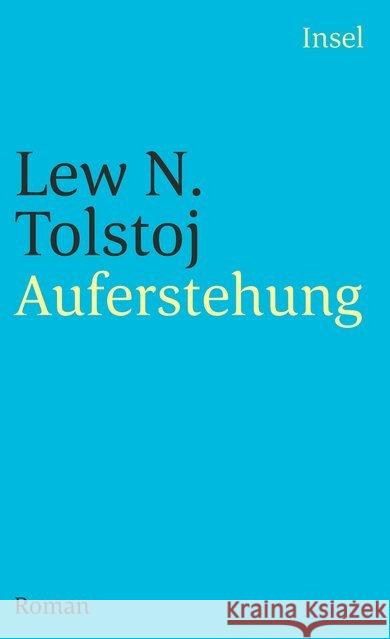 Auferstehung : Roman Tolstoi, Leo N. Hess, Adolf  9783458324911 Insel, Frankfurt