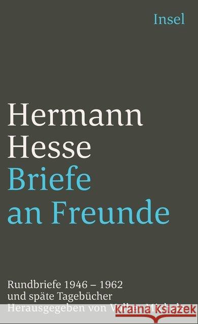 Briefe an Freunde Hesse, Hermann 9783458343424 Insel Verlag