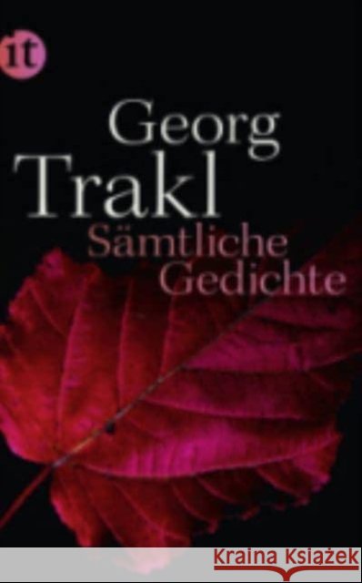 Sämtliche Gedichte Trakl, Georg 9783458360377