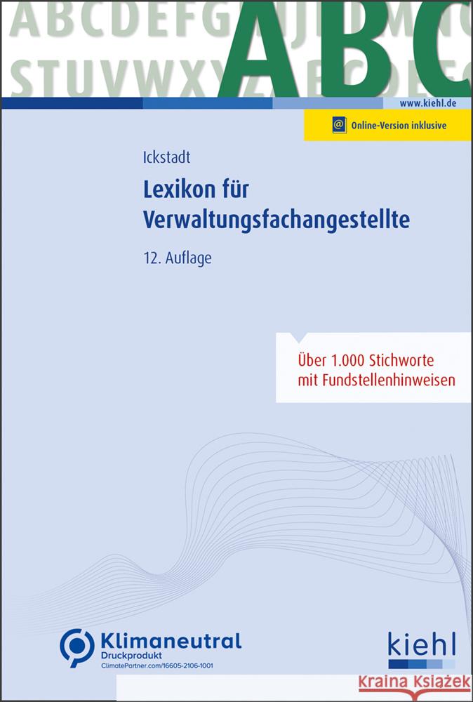 Lexikon für Verwaltungsfachangestellte Ickstadt, Ewald 9783470109428