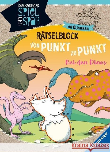 Rätselblock von Punkt zu Punkt: Bei den Dinos Richter, Martine; Rist, Cornelia 9783473417063 Ravensburger Verlag