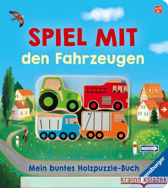 Spiel mit den Fahrzeugen: Mein buntes Holzpuzzle-Buch Penners, Bernd 9783473417650