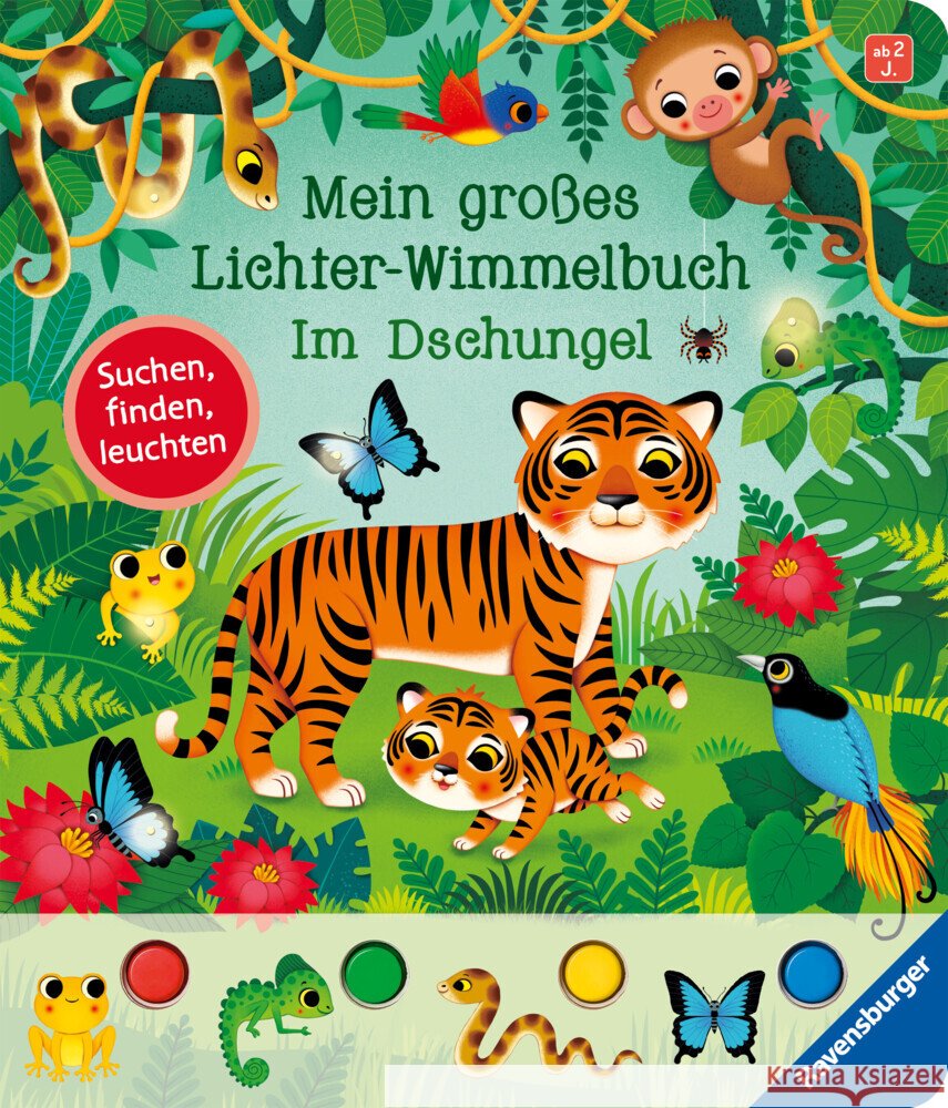 Mein großes Lichter-Wimmelbuch: Im Dschungel Grimm, Sandra 9783473419029 Ravensburger Verlag