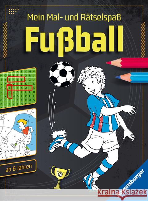 Mein Mal- und Rätselspaß: Fußball Honnen, Falko, Kiefer, Philip 9783473488841 Ravensburger Verlag