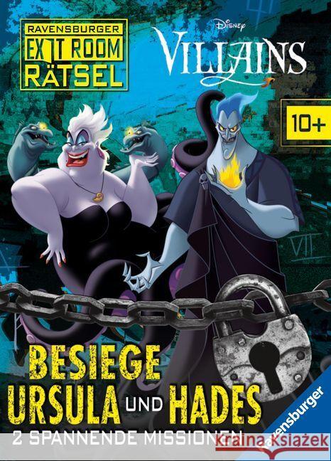 Ravensburger Exit Room Rätsel: Disney Villains - Besiege Ursula und Hades: 2 spannende Missionen Scheller, Anne 9783473497362